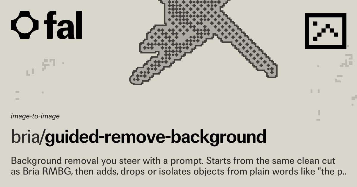 Bria Guided Remove Background (Image to Image) API on fal