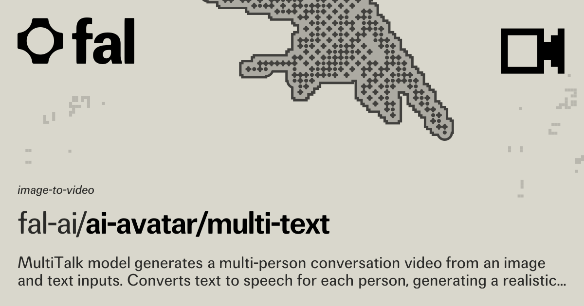 AI Avatar Multi Text (Image to Video) API on fal