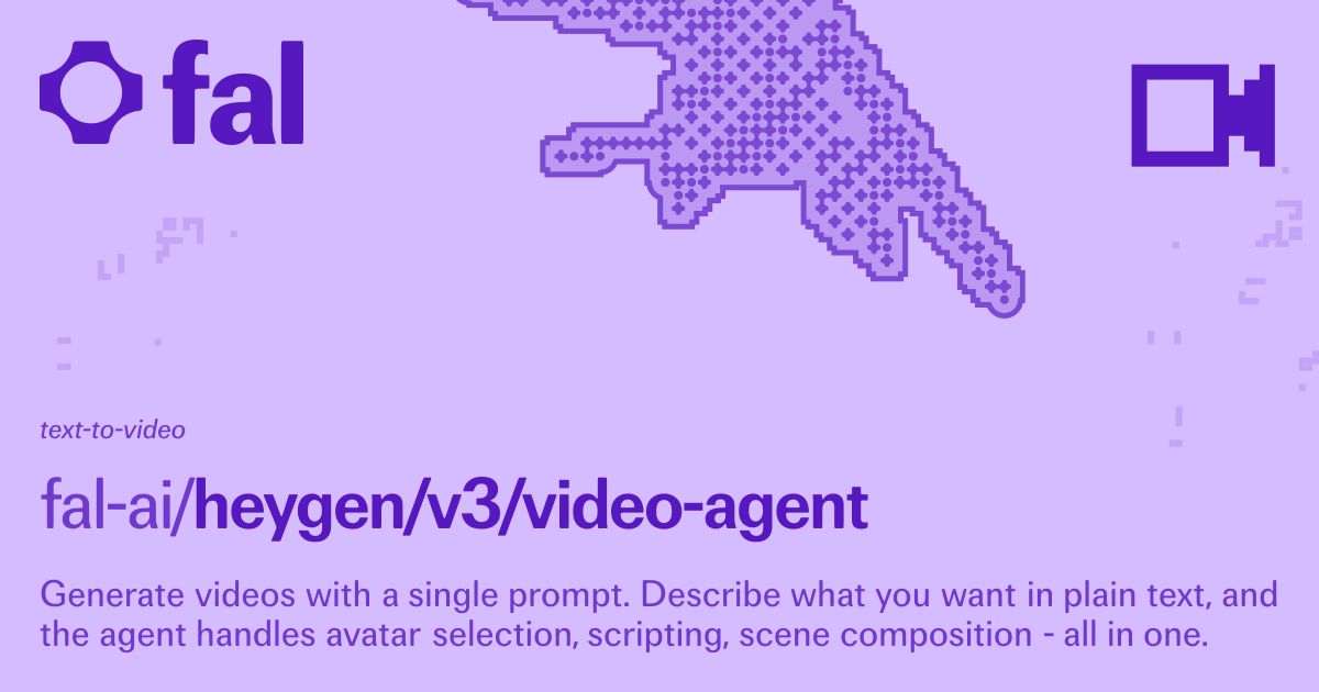 Heygen Video Agent (Text to Video) API on fal