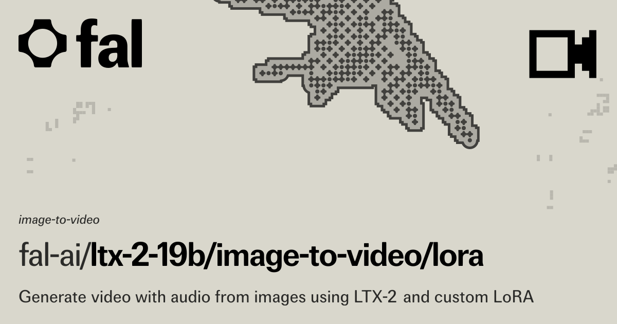 LTX-2 19B Image to Video API Docs | fal