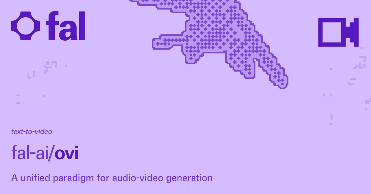 Ovi (Text to Video) API on fal