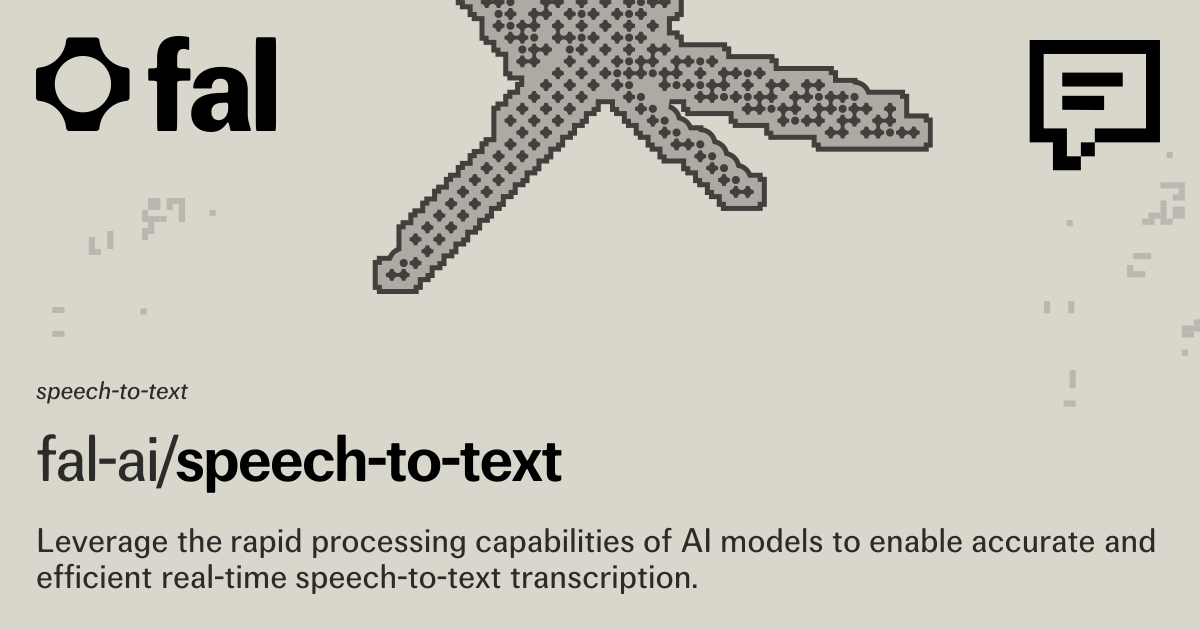 Speech-to-Text API on fal