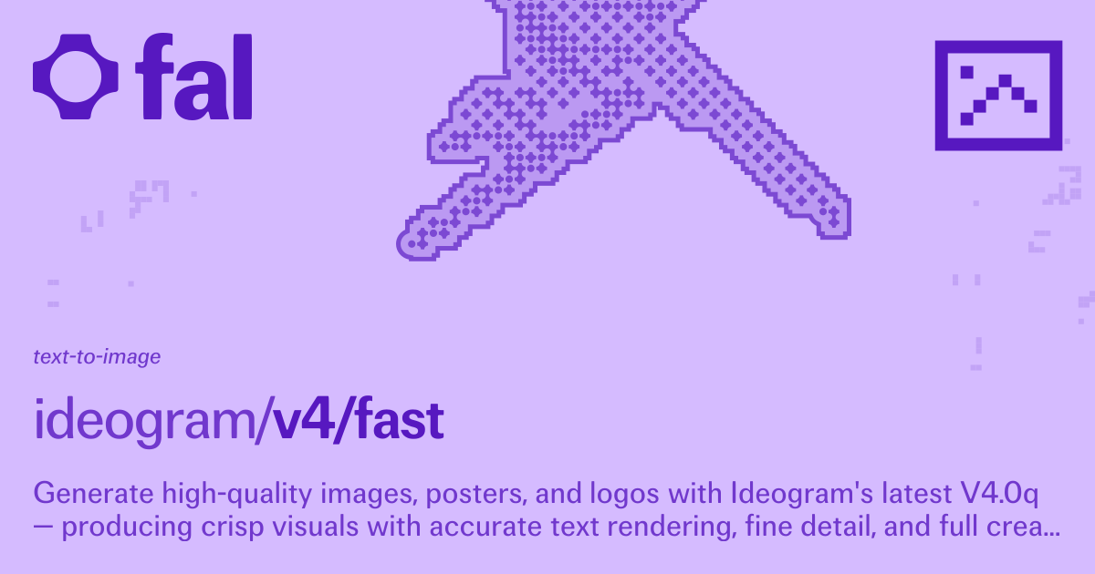 V4.0q [fast] (Text to Image) API on fal
